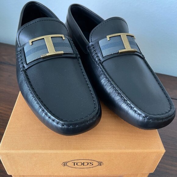 Tod\'s‎ Men\'s Black Leather Gommino 122 \